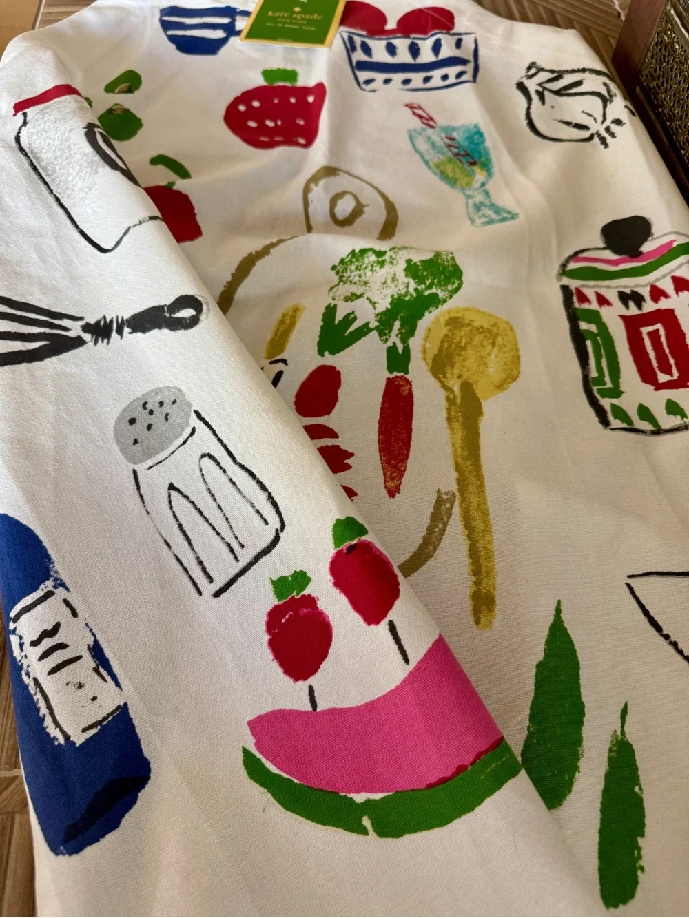 kate spade White Multicolor Illustrated Kitchen Apron